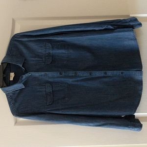 St John's Bay Dark Denim Button Shirt - XL